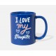 I Love My Daughter Royal Blue Mugs